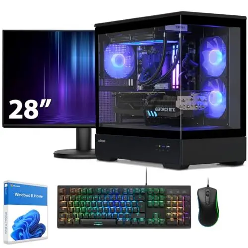 Produktbild: Sedatech Paket Pro Gaming PC V360 • Intel i9-14900KF • RTX4060Ti • 16 GB DDR5 • 2TB SSD M.2 • Windows 11 • Monitor 28