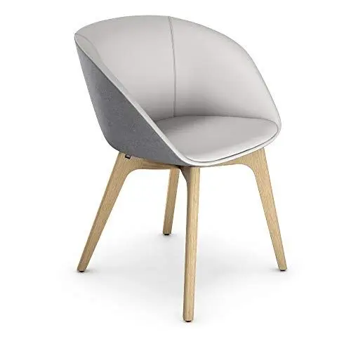 Produktbild: Sedus Bürostuhl, Loungechair, Clubsessel, Wohnzimmerstuhl, Esszimmerstuhl, Eiche/Grau, kompakt, bequem