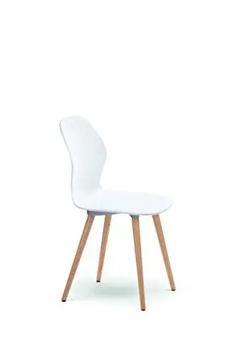 Produktbild: Sedus se:spot Vierfußstuhl, Designstuhl, Wohnzimmerstuhl, weiß, Holz/Eiche Natur, Kunststoff, 855 mm