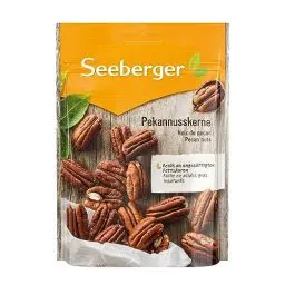 Produktbild: Seeberger Pekannusskerne 15er Pack : Große, unversehrte & knackig-frische amerikanische Pekannüsse - handlich & wiederverschließbar - naturbelassen (15 x 60 g)