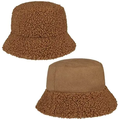 Produktbild: Seeberger Teddy Fur Wendehut Bucket Hat Fischerhut Kunstfellhut Damenhut Stoffhut (One Size - braun)