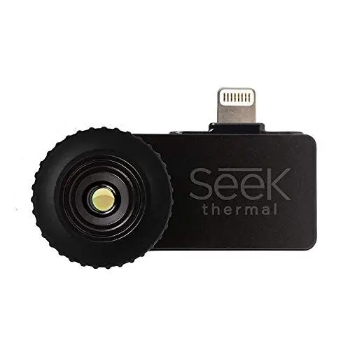 Produktbild: Seek Thermal Compact Preiswerte Wärmebildkamera mit Lightning Anschluss und Wasserdichtem Schutzgehäuse Kompatibel mit Apple iOS Smartphones - Schwarz