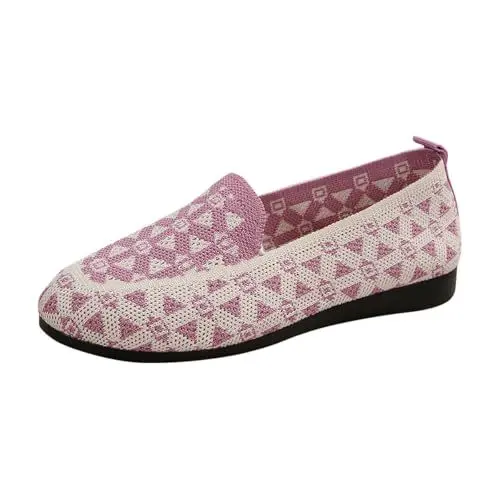 Produktbild: Segeltuchschuhe Sommerschuhe Geschlossen Damen Damenschuhe Ethnische Freizeitschuhe Sommermode Hohl Atmungsaktiv Flacher Absatz Weiche Sohle Spangenballerinas Damen Ballerina Damen Beige (Blue, 36)