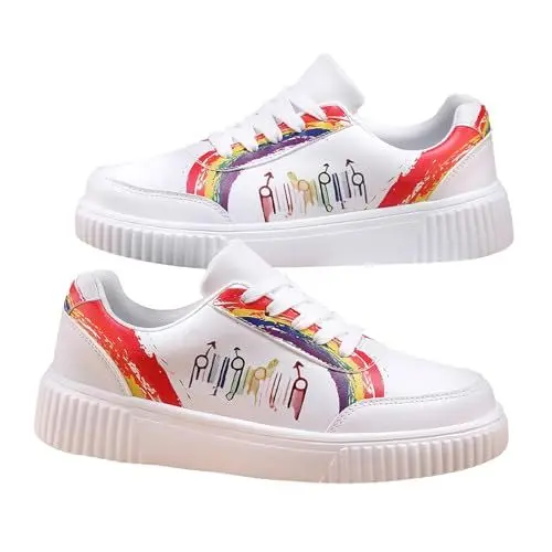 Produktbild: Segeltuchschuhe Sommerschuhe Geschlossen Damen Damenschuhe Ethnische Freizeitschuhe Sommermode Hohl Atmungsaktiv Flacher Absatz Weiche Sohle Spangenballerinas Damen Ballerina Damen Beige (White, 43)
