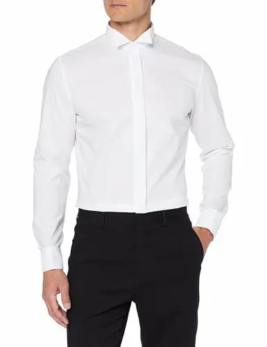 Produktbild: Seidensticker Business Hemd - Slim Fit - Bügelfrei - George Kragen - Langarm - Umschlagmanschette - 100% Baumwolle