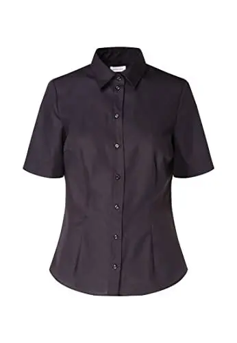Produktbild: Seidensticker Damen Bluse – City Bluse - Bügelfrei - Hemdblusenkragen - Slim Fit – Kurzarm – 100% Baumwolle