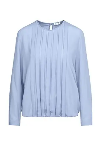 Produktbild: Seidensticker Damen Bluse - Fashion Bluse - Regular Fit - tailliert- V Ausschnitt – Langarm,Blau,40