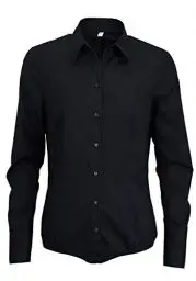 Produktbild: Seidensticker Damen Bodybluse Langarm Slim Fit Uni Bügelfrei Bluse, Schwarz, 46 EU