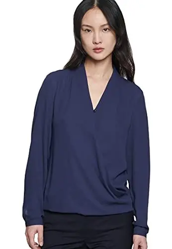 Produktbild: Seidensticker Damen Fashion-bluse 1/1-lang-122645 Bluse, Dunkelblau, 46 EU