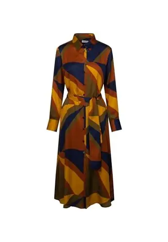 Produktbild: Seidensticker Damen Regular Fit Blusenkleid Langarm Kleid, Blau, 44 EU