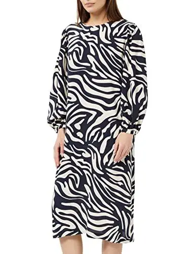 Produktbild: Seidensticker Damen Regular Fit Blusenkleid Langarm Kleid, Dunkelblau, 38