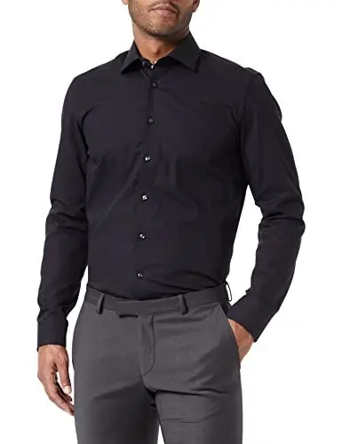 Produktbild: Seidensticker Herren Business Hemd - Bügelfreies, schmales Hemd - Slim Fit - Langarm - Kent-Kragen - 100% Baumwolle