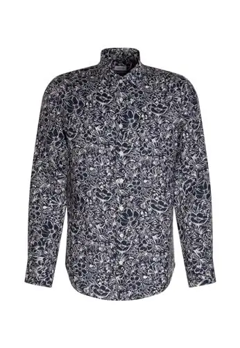 Produktbild: Seidensticker Herren Extra Slim Fit Langarm Hemd, Dunkelblau, XS