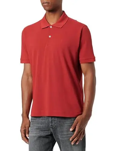 Produktbild: Seidensticker Herren Regular Fit Kurzarm Polo-shirt Polohemd, Rot, M EU