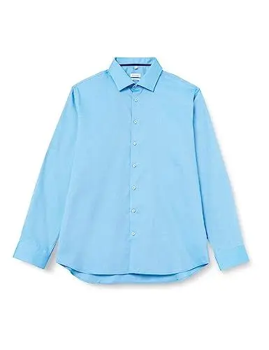 Produktbild: Seidensticker Men's Shaped Fit Hemd Langarm Shirt, Türkis, 43