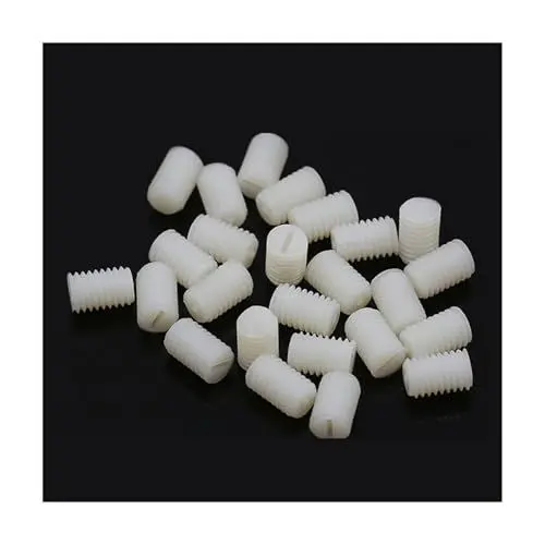Produktbild: SEIDER 5–60 Stück metrische Kunststoff-Schlitzschrauben, Flache Gewindestifte, Nylon-Gewindestift, kopflose Schlitzschrauben, M3, M4, M5, M6, M8(15mm,M8 (10Pcs))