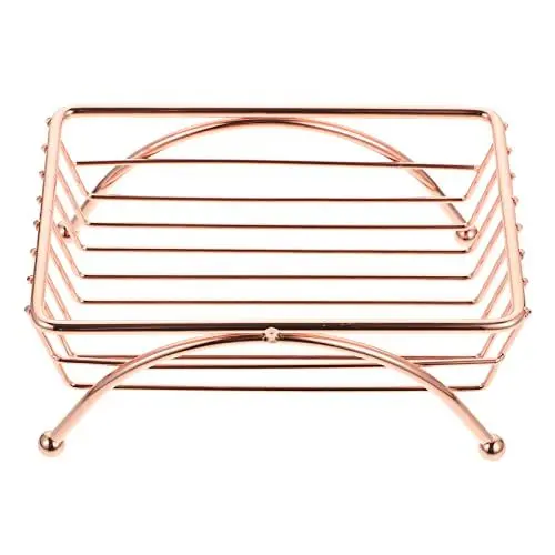 Produktbild: Seifenschale aus Metall: selbstabtropfende Seifenschale für Küche, Spüle, Dusche, Badezimmer, Roségold