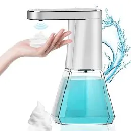Produktbild: Seifenspender Automatisch, 400ml Elektrischer Seifenspender Mit Sensor, Schaumseifenspender Automatisch Mit 3 einstellbare Stufen, Seifenspender No Touch für Küchen Badezimmer