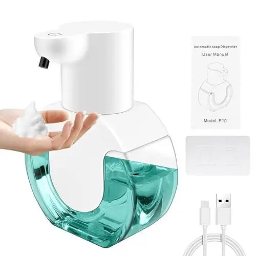 Produktbild: Seifenspender Automatisch, Wandbefestigung Schaumseifenspender mit Sensor USB Wiederaufladbar Schaumspender Soap Dispenser für Bad, Toilette, Küche und Büro (Schaumstoff-Stil)