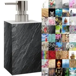 Produktbild: Seifenspender | viele schöne Seifenspender zur Auswahl | modernes, stylisches Design | Blickfang für jedes Badezimmer (Granit)
