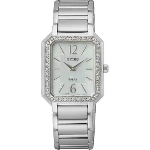 Produktbild: Seiko Damen Analog Quarz Uhr mit Edelstahl Armband SUP465P1, Silber