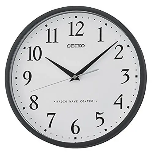 Produktbild: Seiko Funkwanduhr schwarz Kunststoff QXR210K