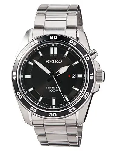 Produktbild: Seiko Herren-Uhr Kinetik Edelstahl mit Edelstahlband SKA785P1, Schwarz