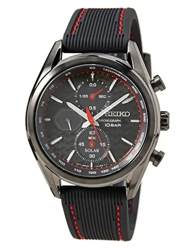 Produktbild: Seiko Herren-Uhr Quarz Edelstahl mit Silikonband SSC777P1