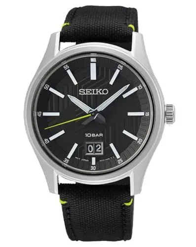 Produktbild: Seiko Herren Analog Quarz Uhr mit Nylon Armband SUR517P1