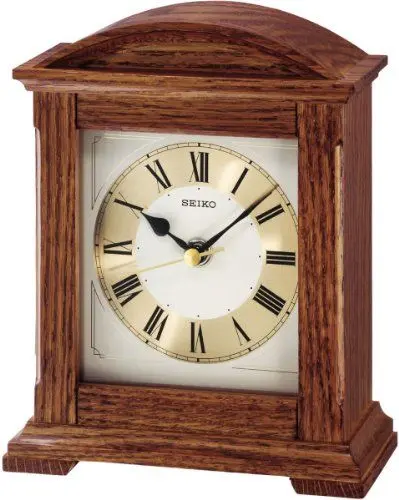 Produktbild: Seiko Tischuhr braun Holz (Eiche) Schleichende Sekunde QXG123B
