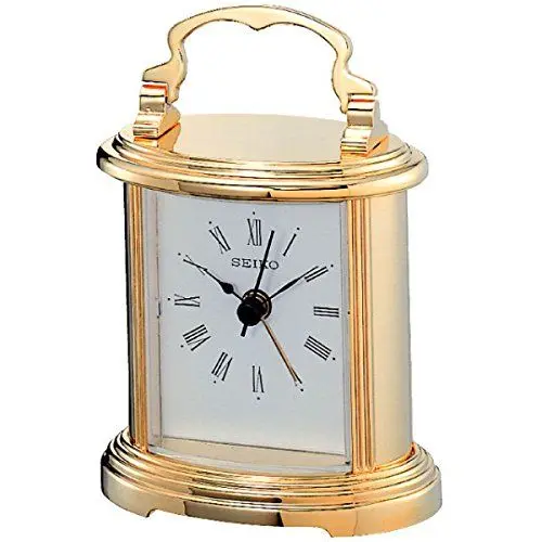 Produktbild: Seiko Tischuhr gold Metall QHE109G