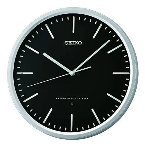 Produktbild: Seiko Wanduhr Kunststoff Silber QHR027S
