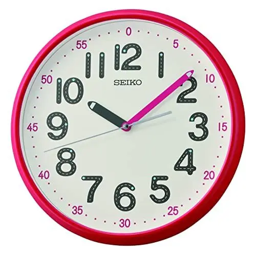 Produktbild: Seiko Wanduhr Kunststoff rot QXA793R