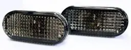 Produktbild: Seitenblinker Schwarz Oval Links+Rechts Set Kompatibel mit VW Passat Golf 3 4 Polo 6N 6N2 9N T5 Sharan Lupo Bora Fox Amarok Vento