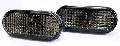 Produktbild: Seitenblinker Schwarz Oval Links+Rechts Set Kompatibel mit VW Passat Golf 3 4 Polo 6N 6N2 9N T5 Sharan Lupo Bora Fox Amarok Vento