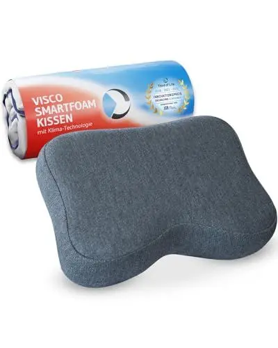 Produktbild: Seitenschläferkissen Recovery QuickDry – HWS-Nackenkissen gegen Nackenschmerzen für Rücken - & Seitenschläfer, Orthopädischer Memory-Foam mit Bambus-Aktivkohle, Schnelltrocknend & thermoregulierend