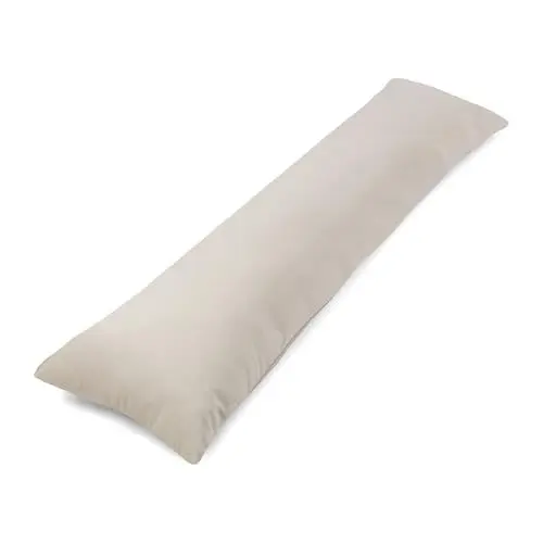Produktbild: Totsy Baby Seitenschläferkissen 145 x 40 cm Schlafkissen mit Bezug - Body Pillow Seitenschlafkissen Komfortkissen Erwachsene Velvet Beige