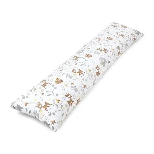 Produktbild: Totsy Baby Seitenschläferkissen mit Füllung und Bezug 145x40 cm Stillkissen Schwangerschaftskissen Lagerungskissen für Babys und Erwachsene Hirsch