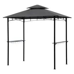 Produktbild: Sekey Grill Pavillon 2.45 x 1.50m, Wasserdicht Gartenlauben Gartenzelt Partyzelt für Garten/Partys/Picknick/BBQ´s, UV-Schutz 50+, Grau