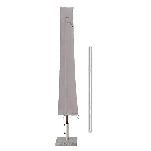 Produktbild: Sekey Sonnenschirm Schutzhülle mit Stab, Abdeckhauben für Ø 400cm / 240x330cm Gartenschirm mit Belüftungsöffnungen, Abdeckung für Marktschirm / Balkonschirm, wasserdicht