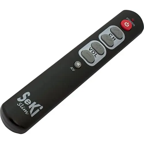 Produktbild: SeKi Slim schwarz lernfähige Universal-Fernbedienung mit großen Tasten - für Senioren + Kinder