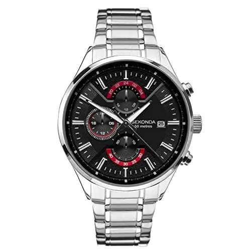 Produktbild: SEKONDA 1697 Men's Black Chronograph Watch