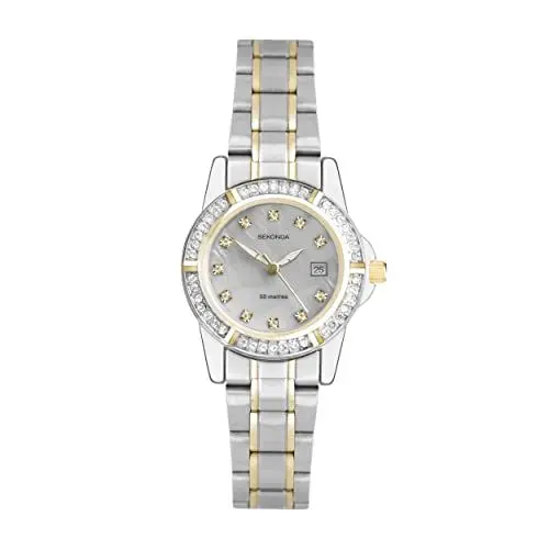 Produktbild: Sekonda Damen-Armbanduhr mit Steinbesatz