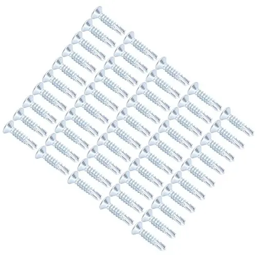 Produktbild: Selbstbohrende Schraube, 50-teiliges 4,2 X 19 Mm Schraubenset aus Kohlenstoffstahl für Reparaturbefestigungen mit Kreuzdesign, für den Arbeitsplatz, (Flachkopf)