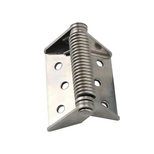 Produktbild: Selbstschließend Feder Scharnier Edelstahl-Scharnier mit selbstschließender Rückholfeder und großer Tragfähigkeit Federbelastete Scharniere(83mm StainlessSteel)