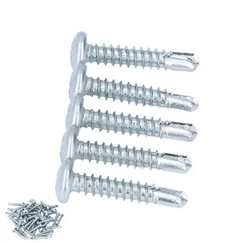 Produktbild: Selbstschneidende Schrauben für Metall, Metallschrauben Selbstschneidend, 50 Stück, Kreuzschrauben, Verzinkter Kohlenstoffstahl, Selbstbohrende Schrauben, Ersatz für Metalle,