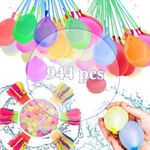 Produktbild: SelbstverschließEnde Wasserballon 944 StüCk Wasserbomben Set Luftballons Bunte Wasserbomben BüNdel Wasserbomben Luftballons 60 Sekunden SchnellfüLler Sommer Outdoor Wasserbomben Selbstschließend