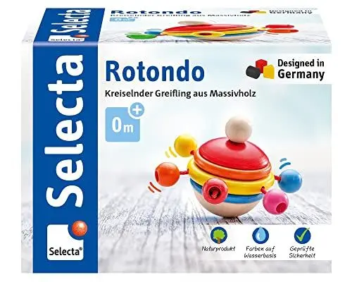 Produktbild: Selecta Rotondo, Kreiselnder Greifling aus Holz, 7,5 cm