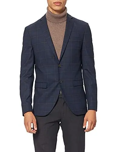 Produktbild: SELECTED HOMME BLACK Herren SLHSLIM-MYLOBILL DKBLU GR CHK BLZ B NOOS Blazer, Dark Blue/Checks:Grey, 48