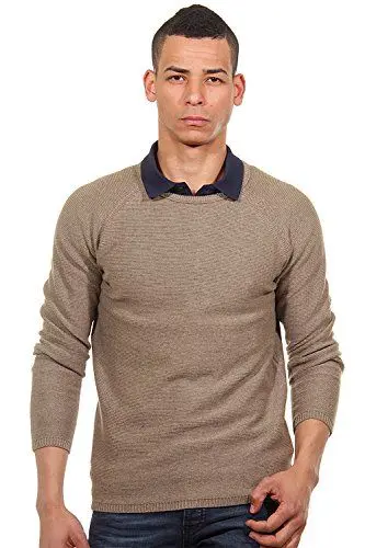 Produktbild: SELECTED HOMME Herren Pullover Regular Fit 16035029 Vince crew neck, Gr. 48 (S), Beige (Sand)